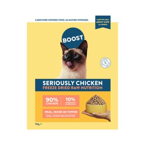 Boost Boost Freeze Dried Seriously Chicken Adult pet food packaging