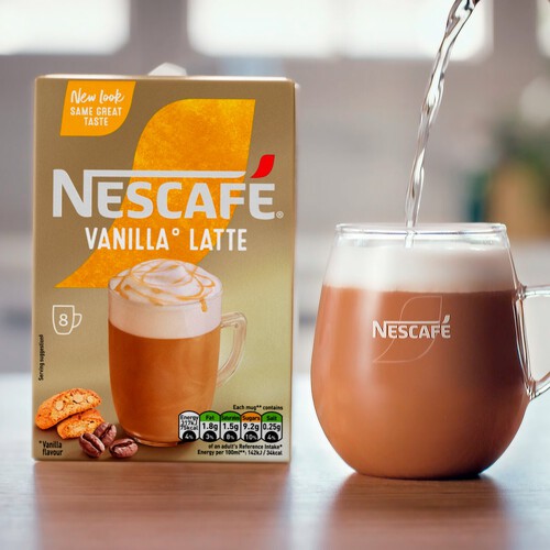 Nescafe Gold Vanilla Latte Coffee 8 Sachets x 18.5g