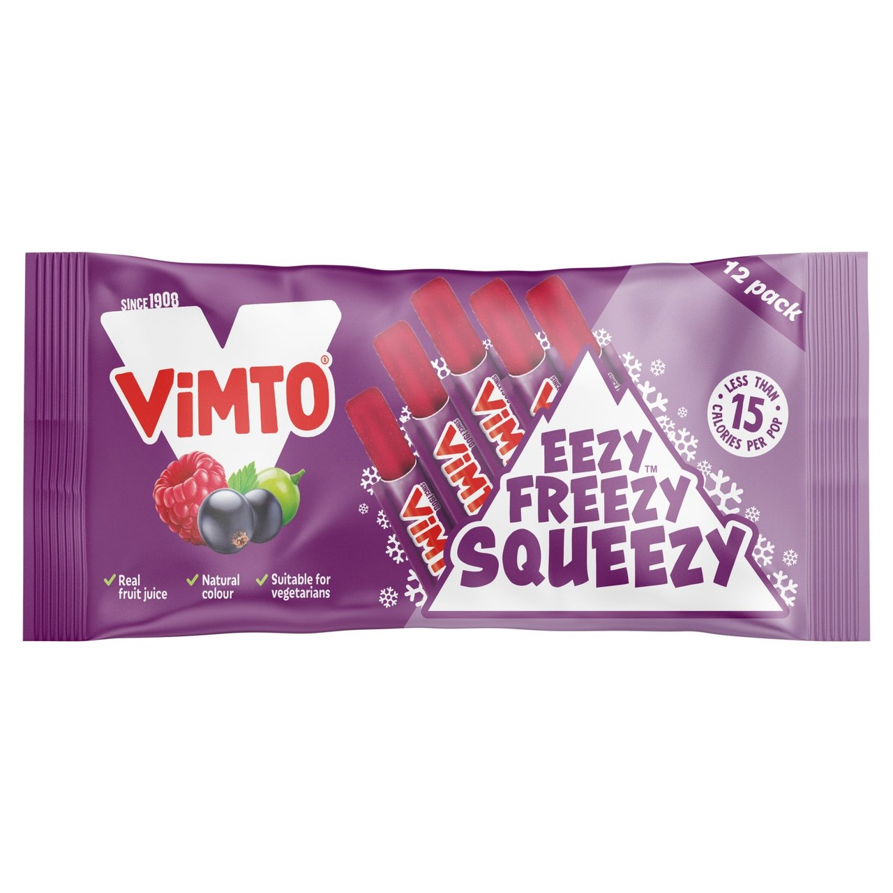 Vimto Original Eezy Freezy Squeezy Ice Pop 12 Pack