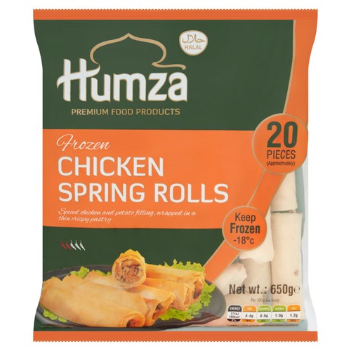 Humza 20 Piece Frozen Chicken Spring Rolls