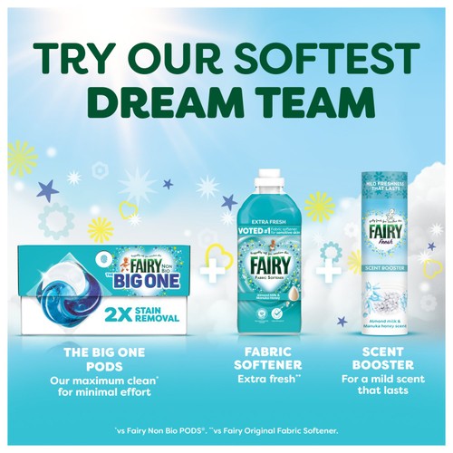 Fairy Fabric Conditioner Almond Milk Manuka Honey 37 Washes