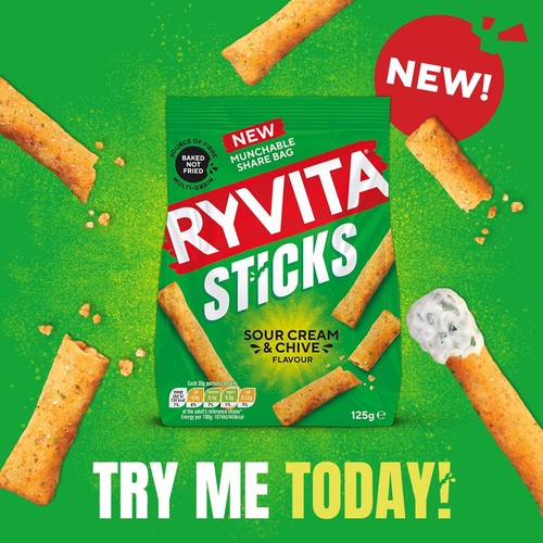 Ryvita Sticks Sour Cream & Chive 125g