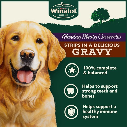 Winalot Monday Meaty Casseroles In Gravy Dog Food 40 X 85G