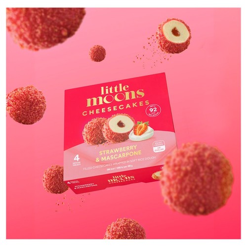 Little Moons Strawberry & Mascarpone Cheesecakes Mochi