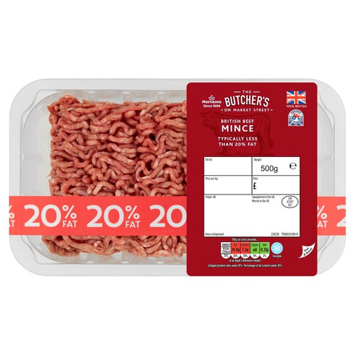 Morrisons British Minced Beef 20% Fat 