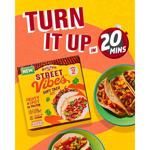 Old El Paso Mexican Street Vibes Fruity & Spicy Soft Taco Kit 257g