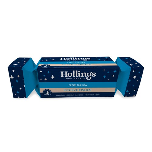 Hollings Dog Treats Christmas Cracker Festive Fishes 40g