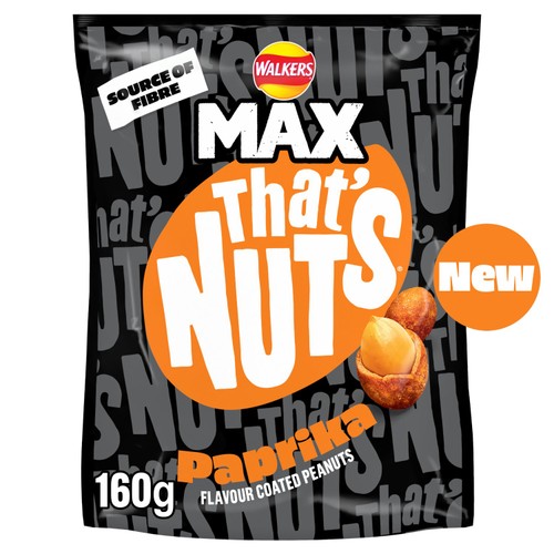 That's Nuts Walkers Max Paprika Sharing Coated Peanuts 160g