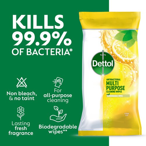 Dettol Multi Purpose Wipes Citrus