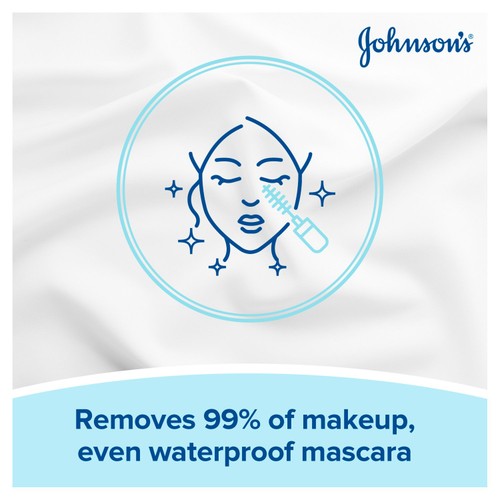 JOHNSON'S Make-Up Be Gone 5-in-1 Moisturising Wipes, 25 Wipes
