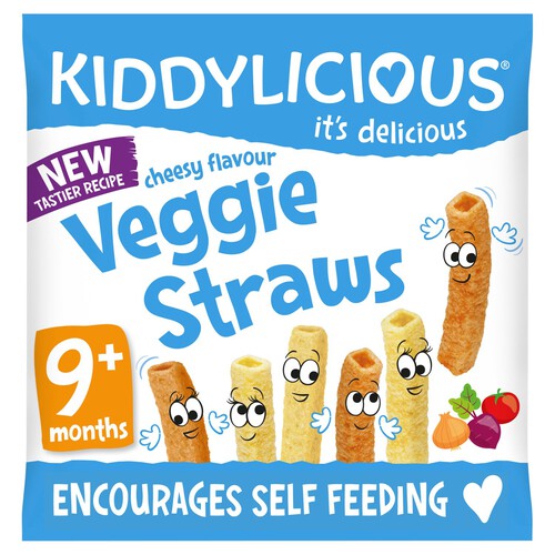 Kiddylicious Cheesy Flavoured Veggie Straws Baby Snacks