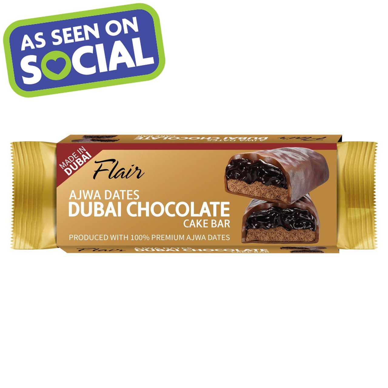Flair Ajwa Dates Chocolate Cake Bar 55g