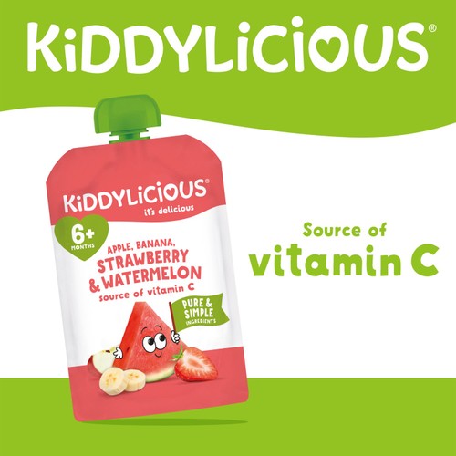 Kiddylicious Apple, Banana, Strawberry & Watermelon 100g