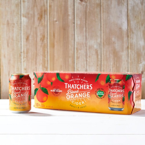 Thatchers Blood Orange Fruit Cider (ABV 4%) 10x330ml
