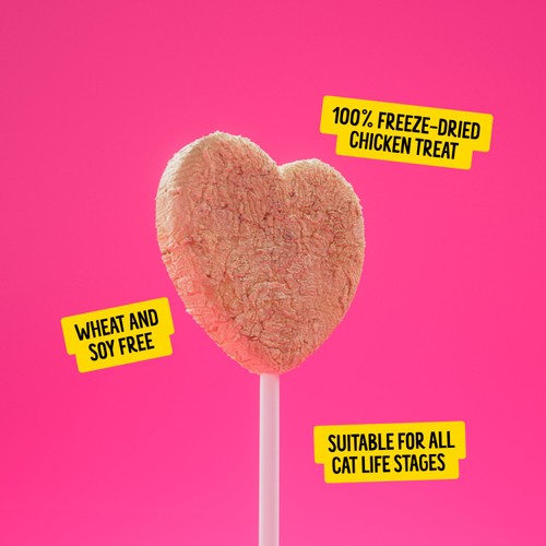 Bonkers Purrpops Lip Smackin Salmon Cat Treats    4 x 5.6g