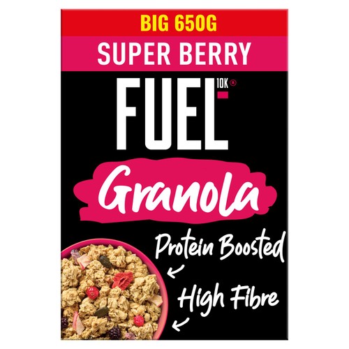 FUEL10K Super Berry Chunks Protein Granola Breakfast Cereal 650g