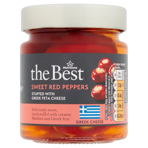 Morrisons The Best Sweet & Spicy Red Peppers Stuffed With Feta (185g)