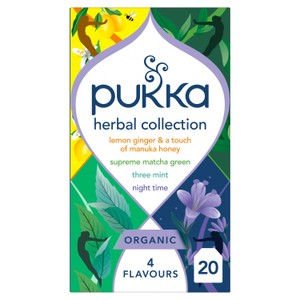 Pukka Organic Herbal Tea Collection, Five Different Flavours 20 Home Compostable Herbal Tea Bags 34.4g