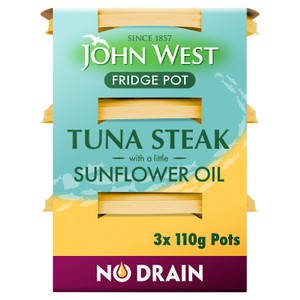 John West Fridge Pot No Drain Tuna Steak In Sunflower Oil | Morrisons