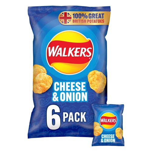 Walkers Cheese & Onion Multipack Crisps 