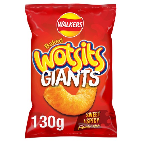 Walkers Wotsits Giants Sweet & Spicy Sharing Snacks Crisps 