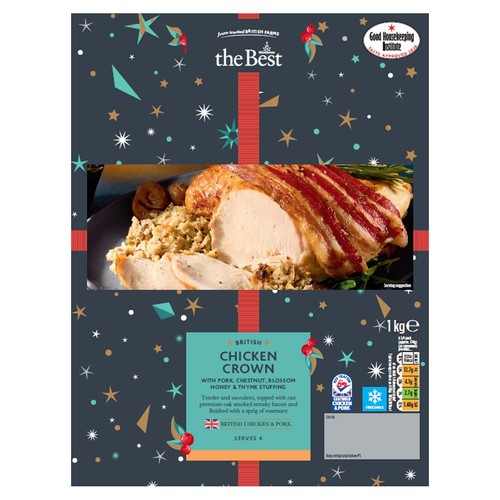 Morrisons The Best Chicken Crown,Pork,Chestnut, & Honey Stuffing 1kg