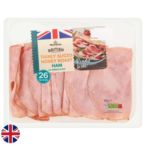 Morrisons British Thinly Sliced Honey Roast Ham 