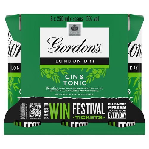Gordons G&T 6X250Ml