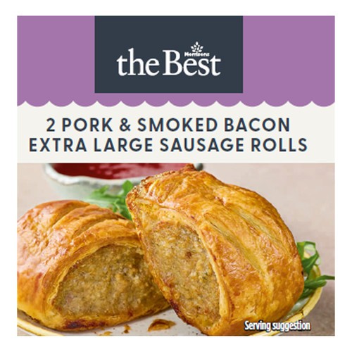 Morrisons The Best Pork & Smoked Bacon Extra Large Sausage Rolls 270g