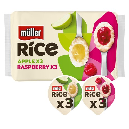 Muller Rice Apple and Raspberry Low Fat Dessert 6x170g