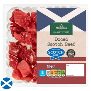 Tender Scotch Lean Diced Beef 250g