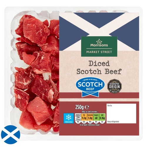 Morrisons Scotch Lean Diced Beef 250g