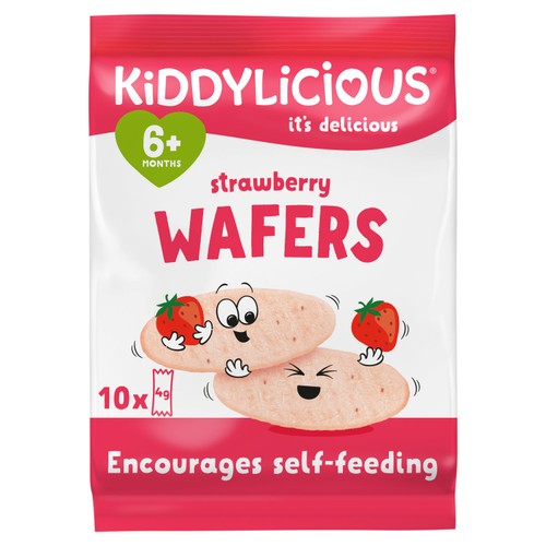 Kiddylicious Strawberry Maxi Wafers Baby Snacks