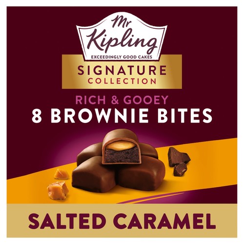 Mr Kipling 8 Signature Gooey Caramel Brownie Bites