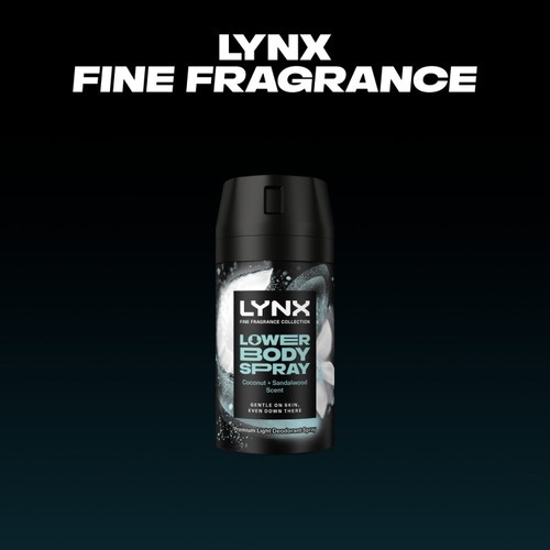 Lynx Fine Fragrance Coconut + Sandalwood 72hr Lower Body Spray   100 ml