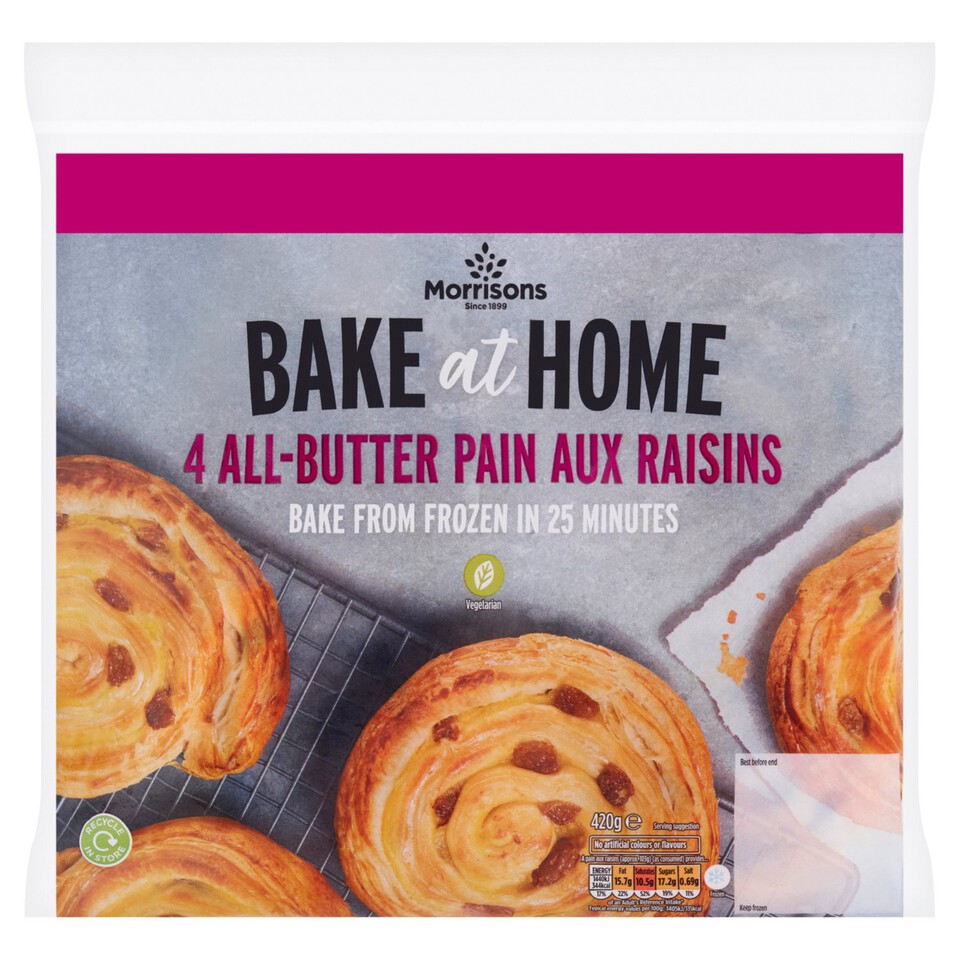 Morrisons Bake at Home Pain au Raisin Morrisons Online Groceries & Offers