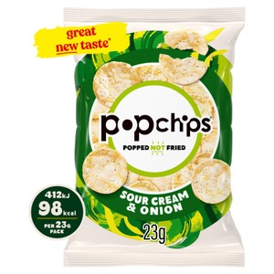 popchips Sour Cream & Onion Crisps 23g
