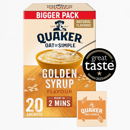 Quaker Oat So Simple Golden Syrup Big Pack Porridge Sachets