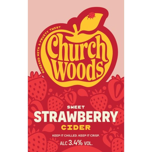 Churchwoods Strawberry Cider 4 x 440ml