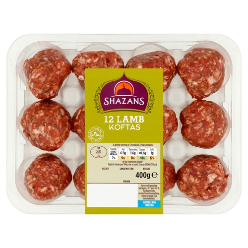 Shazans 12 Halal Lamb Koftas 400g