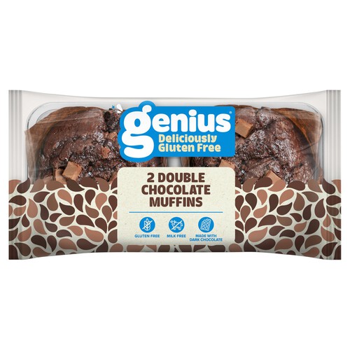 Genius Gluten Free Double Chocolate Muffins 2 Pack