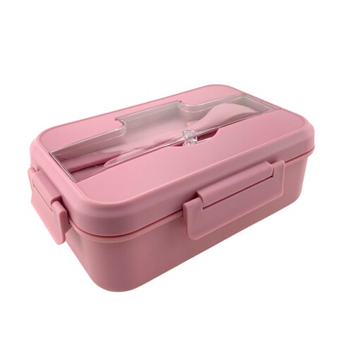 Nutmeg Home Adult Lunch Box Cutlery Pink