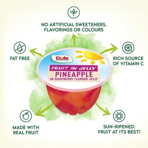 Dole Pineapple In Raspberry Jelly Fruit Snacks