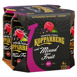Kopparberg Mixed Fruit Can 4X330ml