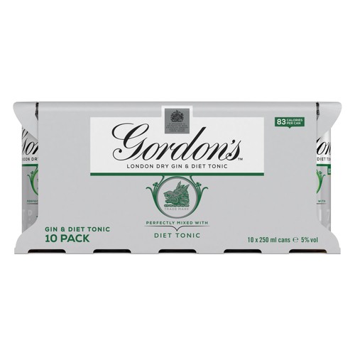 Gordon's London Dry Gin and Slimline Tonic Ready to Drink Multipack