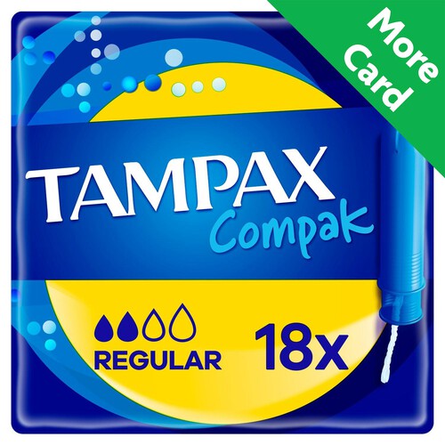 Tampax Compak Regular Tampons with Applicator 18 pack