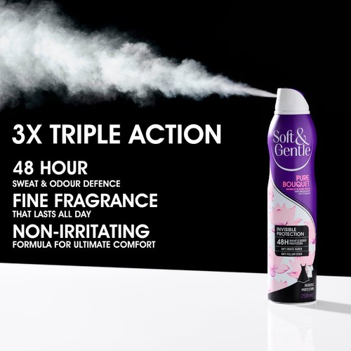 Soft & Gentle Pure Bouquet Invisible 48h Deodorant Spray 250ml