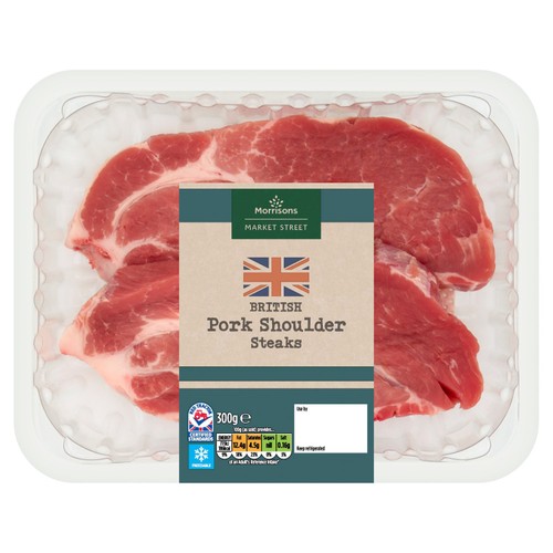 Morrisons British Plain Pork Shoulder Steaks 300g
