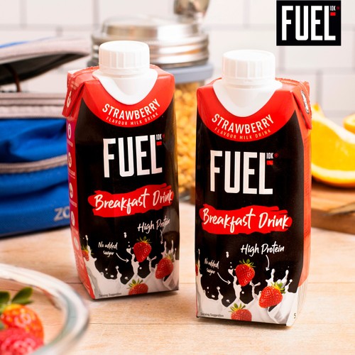 FUEL 10K Strawberry High Protein Milk Breakfast Shake Drink 330ml