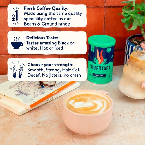Truestart Coffee Lightly Caffeinated Instant Coffee 